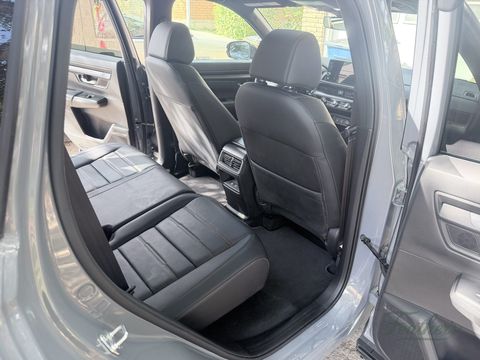 Rear bench of a Honda CR-V folded down after cleaning